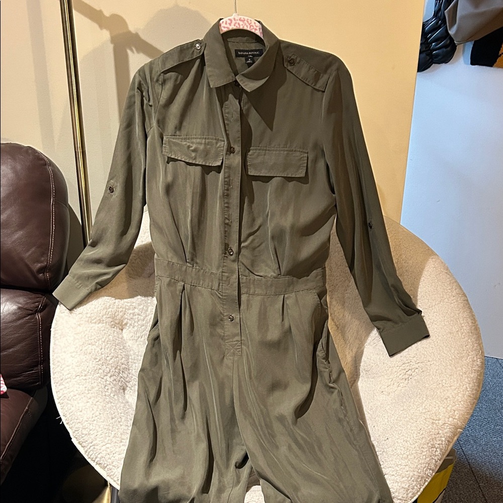 Banana Republic Dark Green Jumpsuit